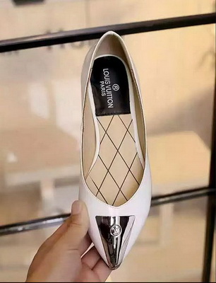 LV Shallow mouth flat shoes Women--014